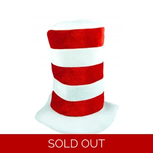 Red and White Striped Top Hat - Childs