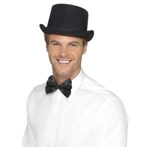 Top Hat - Black Satin