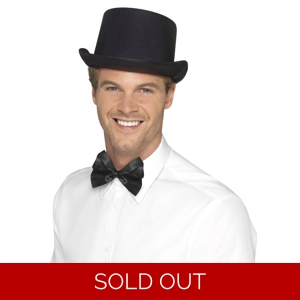 Top Hat - Black Satin