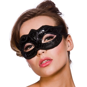 Verona Eye Mask - Black Glitter