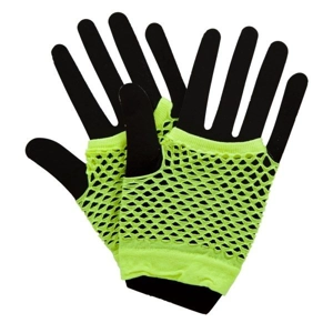 Fishnet Gloves - Neon Yellow