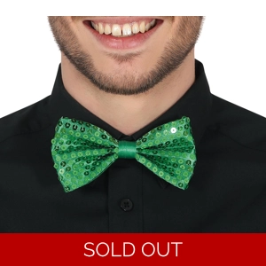 Sequin Bow Tie - Green