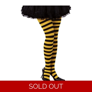 Opaque Tights - Yellow & Black Striped