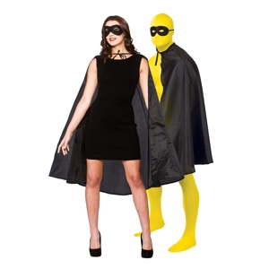Superhero Cape & Mask - Black