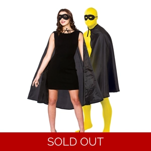Superhero Cape & Mask - Black