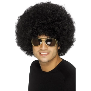 70's Funky Afro Wig - Black