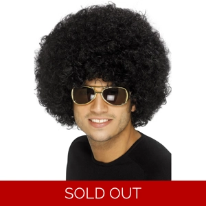 70's Funky Afro Wig - Black