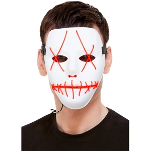 Neon Red Light Up Stitch Mask