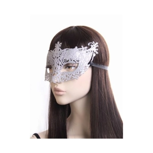 Filigree Glitter Eye Mask - Silver