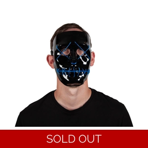Neon Blue Light Up Stitch Mask