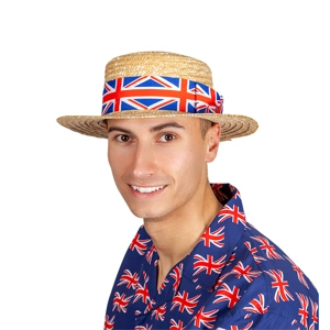 Straw Boater - Union Jack