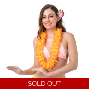 Hawaiian Lei - 2 Tone Orange