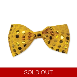 Sequin Bow Tie - Gold