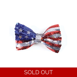 USA Sequin Bow Tie