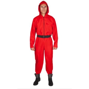 Hooded Jumpsuit - Red