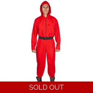 Hooded Jumpsuit - Red