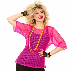 Fishnet Top - Neon Pink