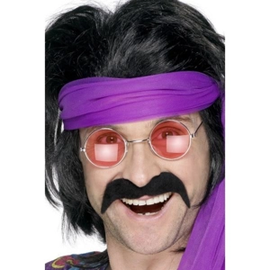 70's Moustache - Black