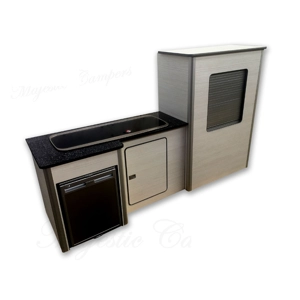 Hacienda White Fridge kitchen Unit