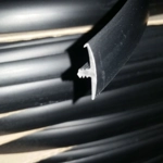 15mm Black T Knock on Trim Single Lipped