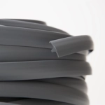 15mm Dark Grey T Knock on Trim Single Lipped