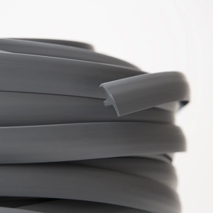 15mm Dark Grey T Knock on Trim Single Lipped