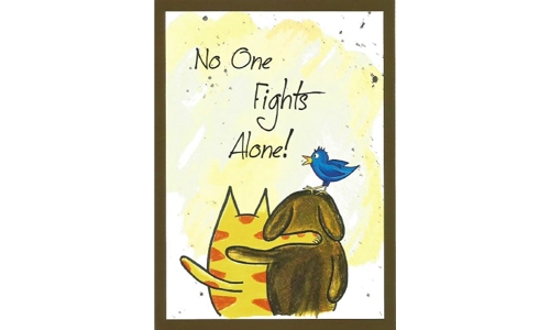 "No One Fights Alone!" Greeting Card