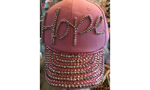 Cap, Pink "Hope" Bling