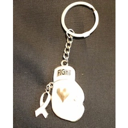 Key Chain, Pink Metal Boxing Glove