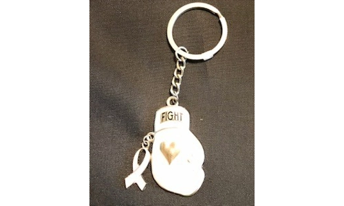 Key Chain, Pink Metal Boxing Glove