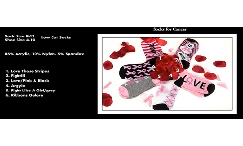 Socks, Low Cut "Breast Cancer Awareness" - Bundle 402