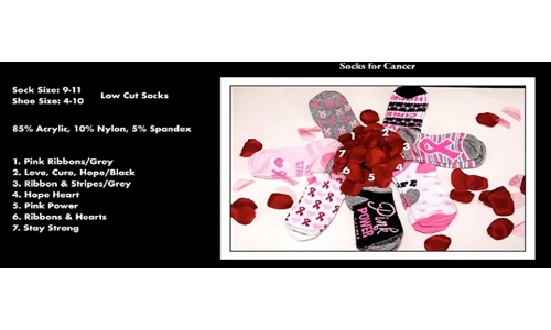 Socks, Low Cut "Breast Cancer Awareness" - Bundle 403