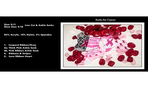 Socks, Low Cut "Breast Cancer Awareness" - Bundle 405