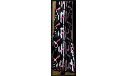 The Pink Ribbon Breast Cancer Awareness Scarf Black.