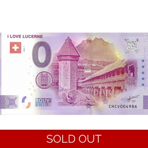 I Love Lucerne Swiss 0 Souvenir Banknote