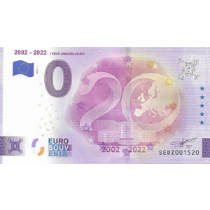 2002 - 2022 I Venti Anni Dell'Euro 0 Euro Banknote