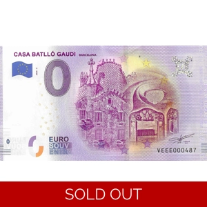 Casa Batllo Gaudi 0 Euro Note
