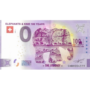 Elephants & Knie 100 Years Swiss 0 Souvenir Banknote