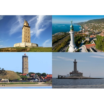 Exploring Iconic Lighthouses: Brandaris, Porer, Faro della Vittoria, and Torre de Hercules