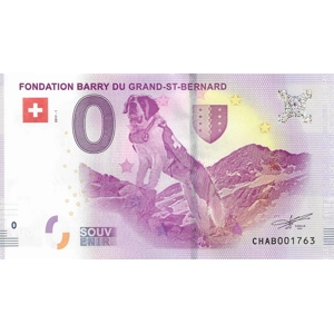 Fondation Barry Du Grand-St-Bernard Swiss 0 Souvenir Banknote