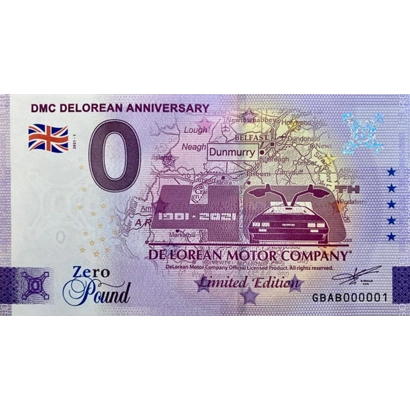 Reviving Timeless Innovation: Celebrating the 40th Anniversary of the DMC DeLorean with a Special Edition 0 Pound Souvenir Note