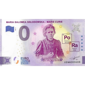 Maria Salomea Sklodowska - Marie Curie 0 Euro Note