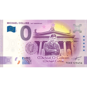 Commemorative Michael Collins 100th Anniversary 0 Euro Banknote