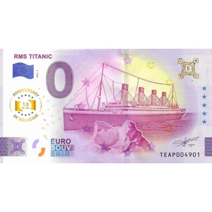 This is the RMS Titanic 0 Euro Note - ANNIVERSARY EDITION from 2025