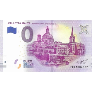 Valletta Malta 0 Euro Souvenir Note
