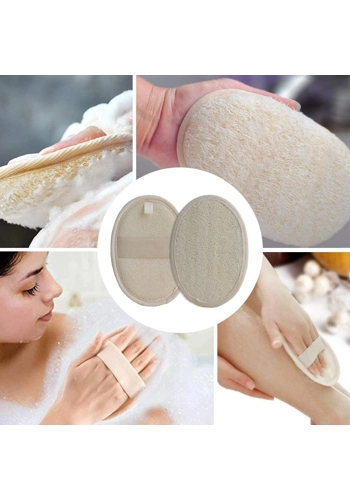 Natural Loofah Sponge Pads Loofah Back Scrubber for Shower for Men and Women