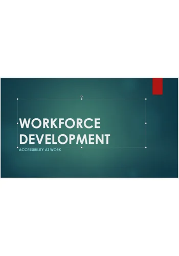 Workplace Accessibility Awareness Training Resources
