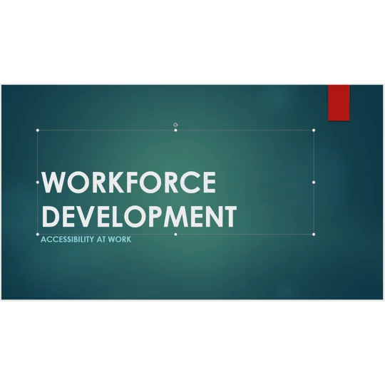 Workplace Accessibility Awareness Training Resources