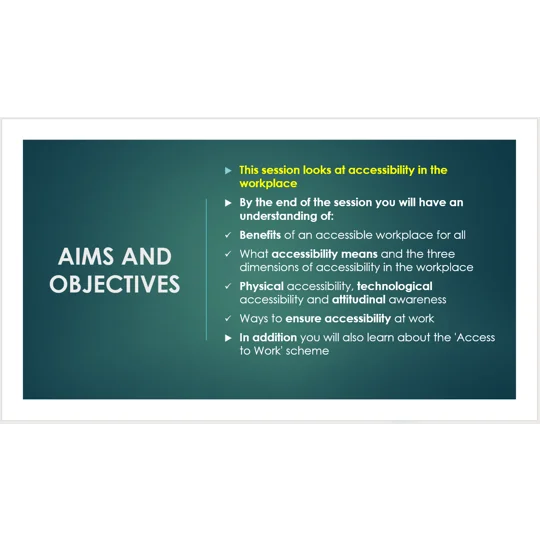 Workplace Accessibility Awareness Training Resources