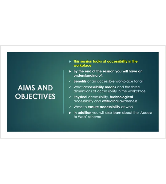 Workplace Accessibility Awareness Training Resources